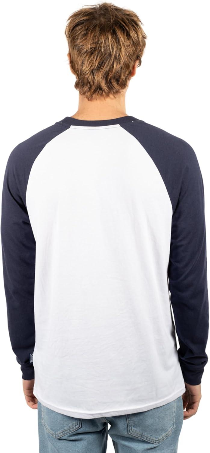 imageUltra Game Adults NFL Official Super Soft Raglan Baseball Long Sleeve TShirtWhite Updated