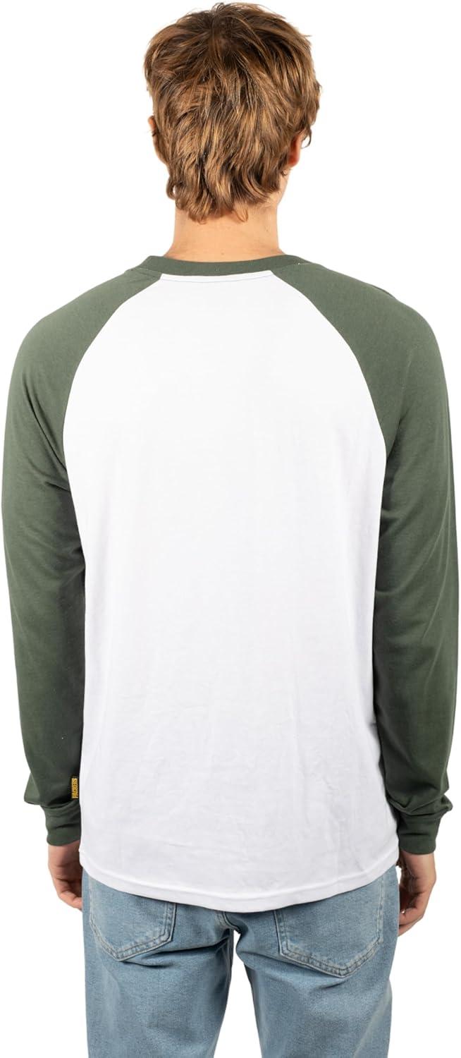 imageUltra Game Adults NFL Official Super Soft Raglan Baseball Long Sleeve TShirtWhite Updated