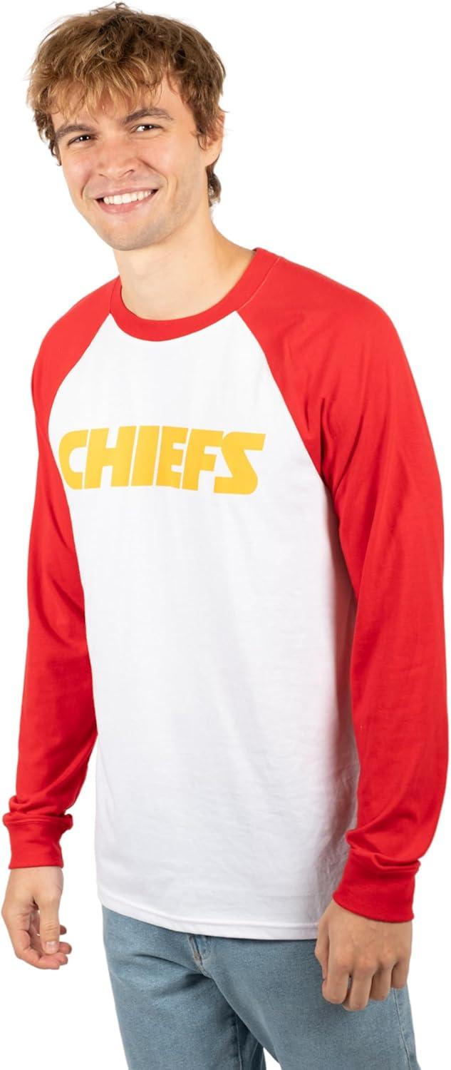 imageUltra Game Adults NFL Official Super Soft Raglan Baseball Long Sleeve TShirtWhite Updated