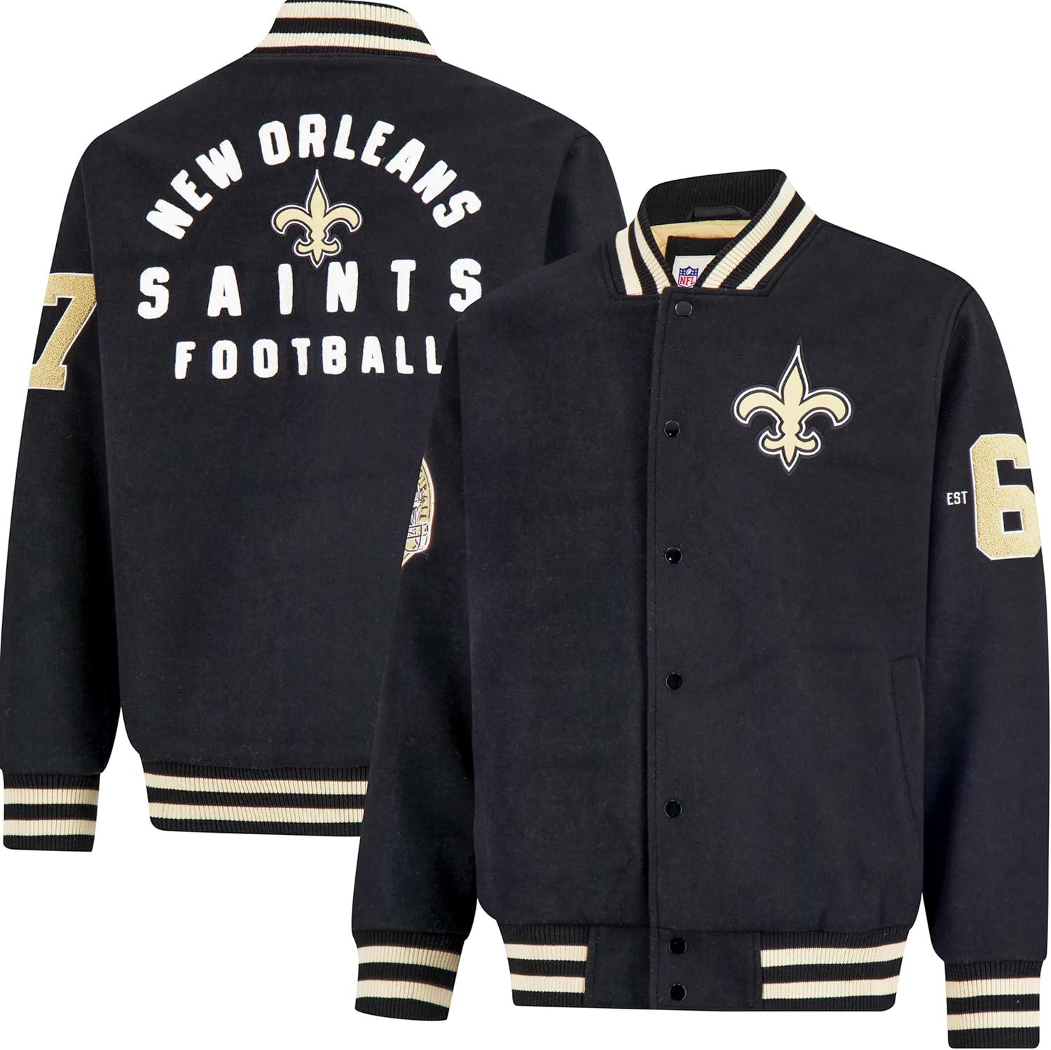 imageUltra Game Mens NFL Official Classic Varsity Coaches Jacket CoatTeam Color Updated