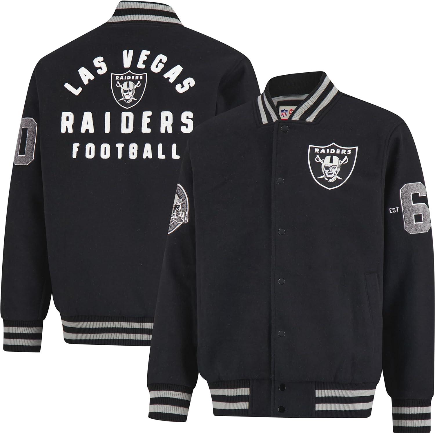 imageUltra Game Mens NFL Official Classic Varsity Coaches Jacket CoatTeam Color Updated