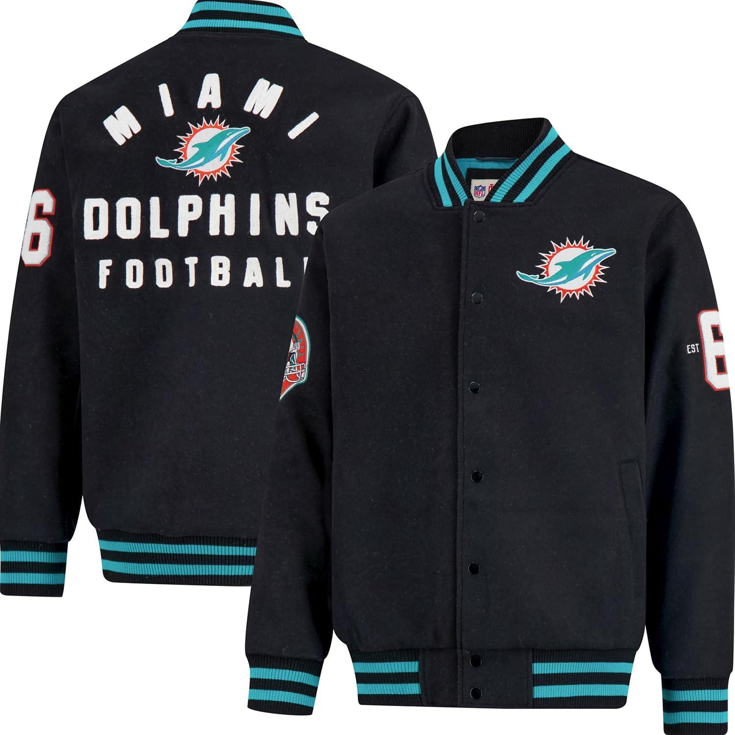 imageUltra Game Mens NFL Official Classic Varsity Coaches Jacket CoatTeam Color Updated