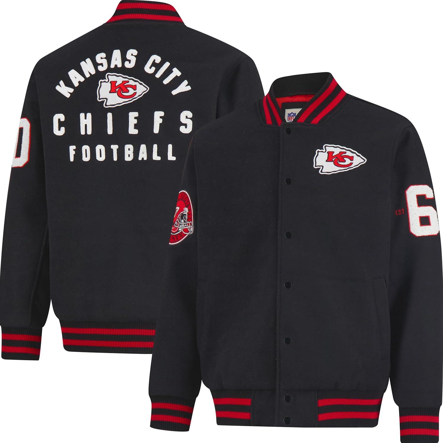 imageUltra Game Mens NFL Official Classic Varsity Coaches Jacket CoatTeam Color Updated