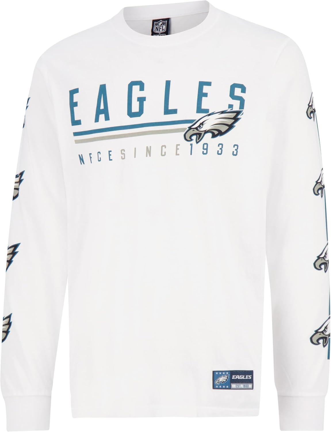 imageUltra Game Mens NFL Official Super Soft Supreme Long Sleeve TShirtWhite Updated