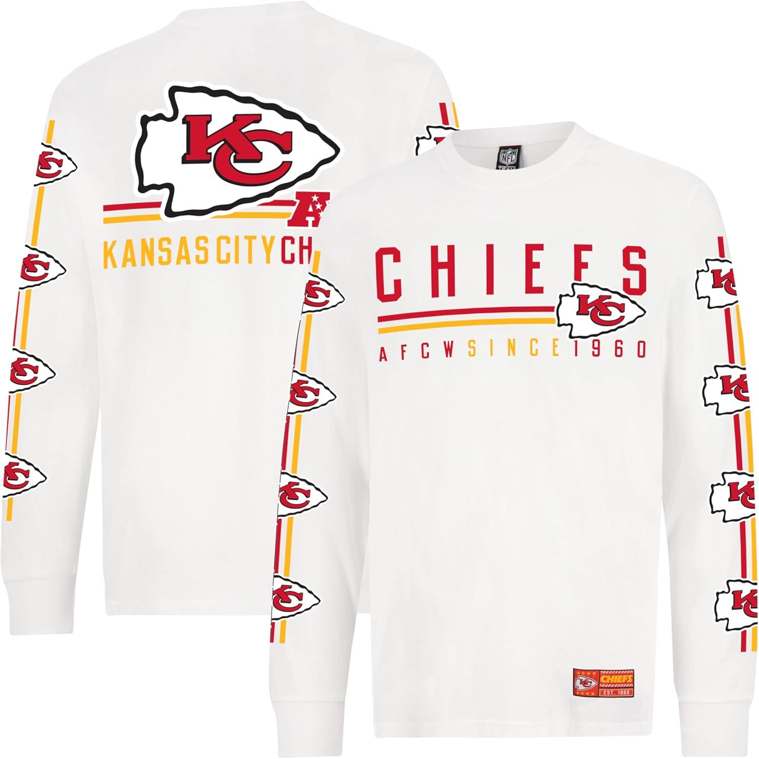 imageUltra Game Mens NFL Official Super Soft Supreme Long Sleeve TShirtWhite Updated