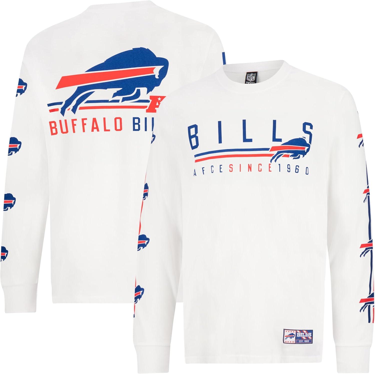 imageUltra Game Mens NFL Official Super Soft Supreme Long Sleeve TShirtWhite Updated
