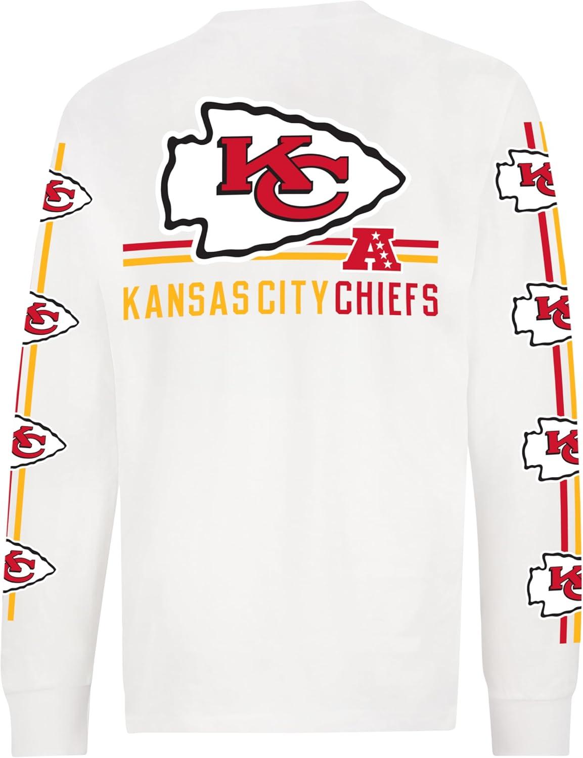 imageUltra Game Mens NFL Official Super Soft Supreme Long Sleeve TShirtWhite Updated