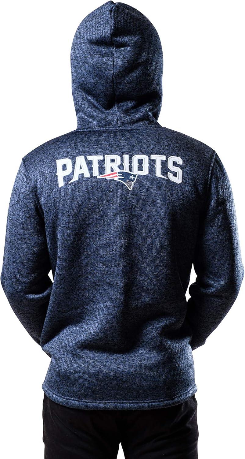 imageUltra Game Mens NFL Official Ultimate Full Zip Varsity Hoodie Sweatshirt JacketNew England Patriots