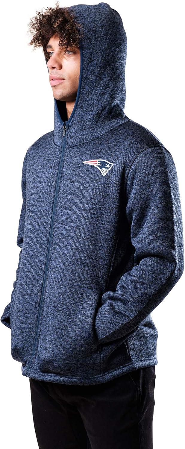 imageUltra Game Mens NFL Official Ultimate Full Zip Varsity Hoodie Sweatshirt JacketNew England Patriots