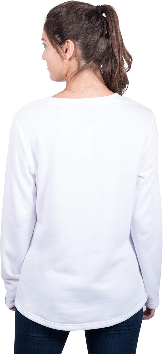 imageUltra Game NFL womens Nfl Fleece Lace Long Sleeve Sweatshirt for WomenWhite