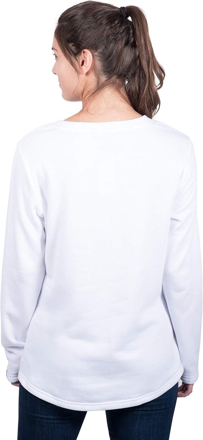 imageUltra Game NFL womens Nfl Fleece Lace Long Sleeve Sweatshirt for WomenWhite