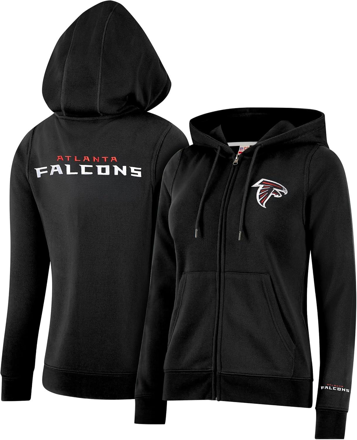 Ultra Game Women’s NFL Official Full Zip Super Soft Marl Knit Hoodie Sweatshirt Jacket(Team Color Updated)