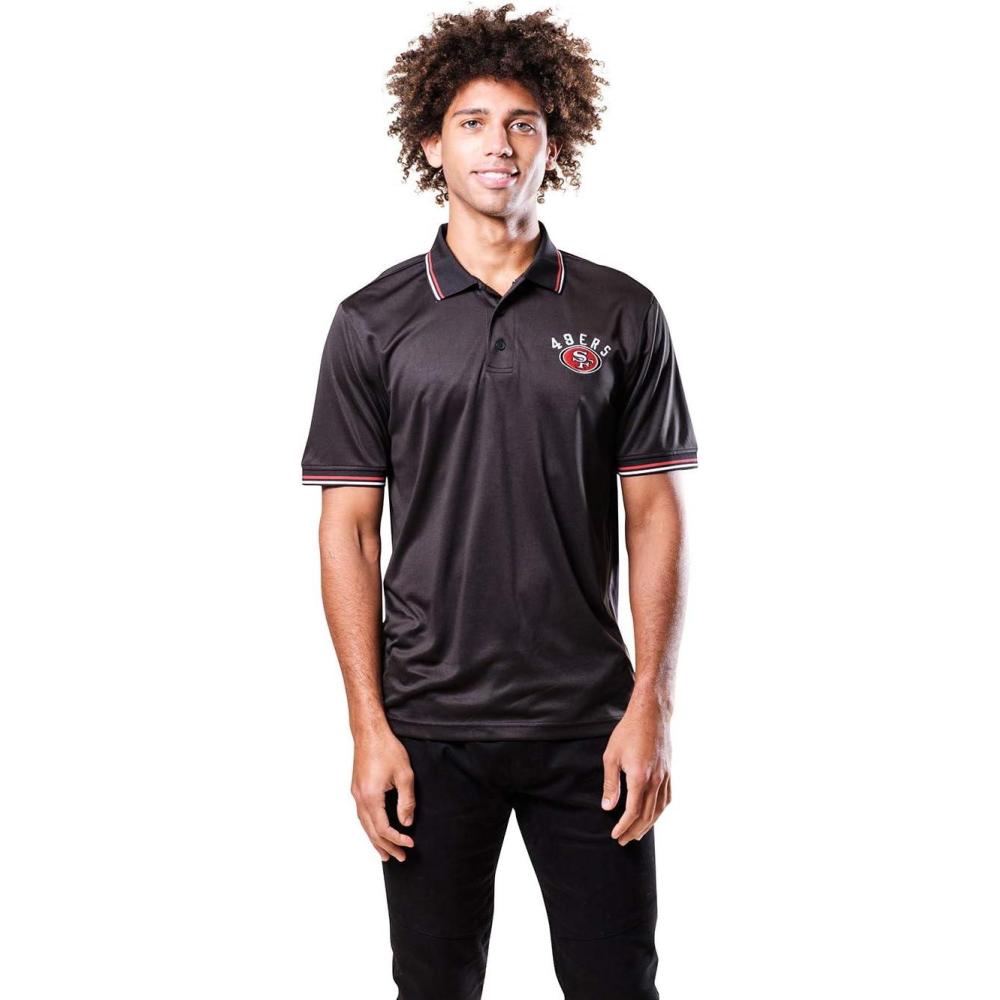 imageUltra Game Mens NFL Official Super Soft Quick Dry Jersey Polo ShirtTeam Color