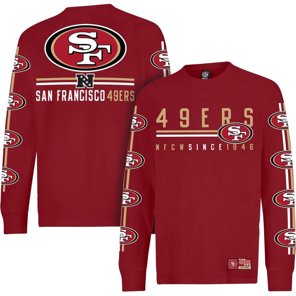 imageUltra Game Mens NFL Official Super Soft Supreme Long Sleeve TShirtTeam Color