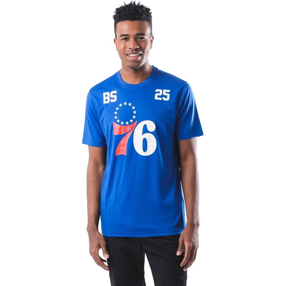 imageUltra Game NBA Official Mens Super Soft Players TShirt  Unisex Philadelphia 76ers  Ben Simmons Team Color Small