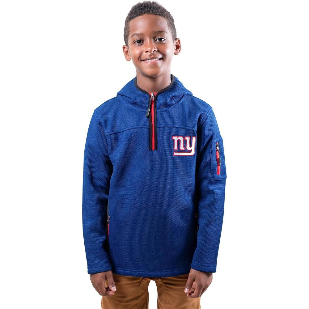 imageUltra Game NFL Boys Super Soft Fleece QuarterZip Pullover Hoodie SweatshirtBlue