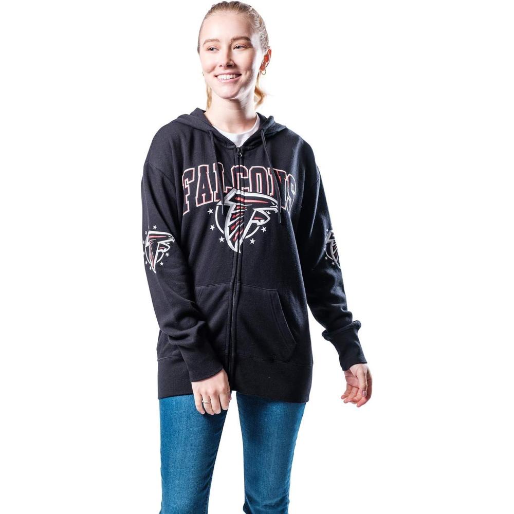 imageUltra Game NFL Womens Full Zip Fleece Hoodie Sweatshirt JacketTeam Color