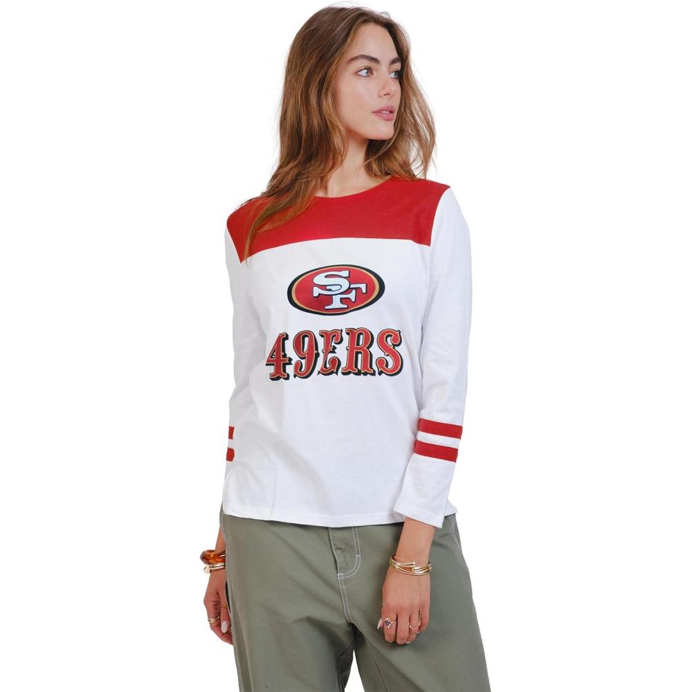 imageUltra Game NFL Womens Raglan Vintage Baseball TShirtWhite 2024