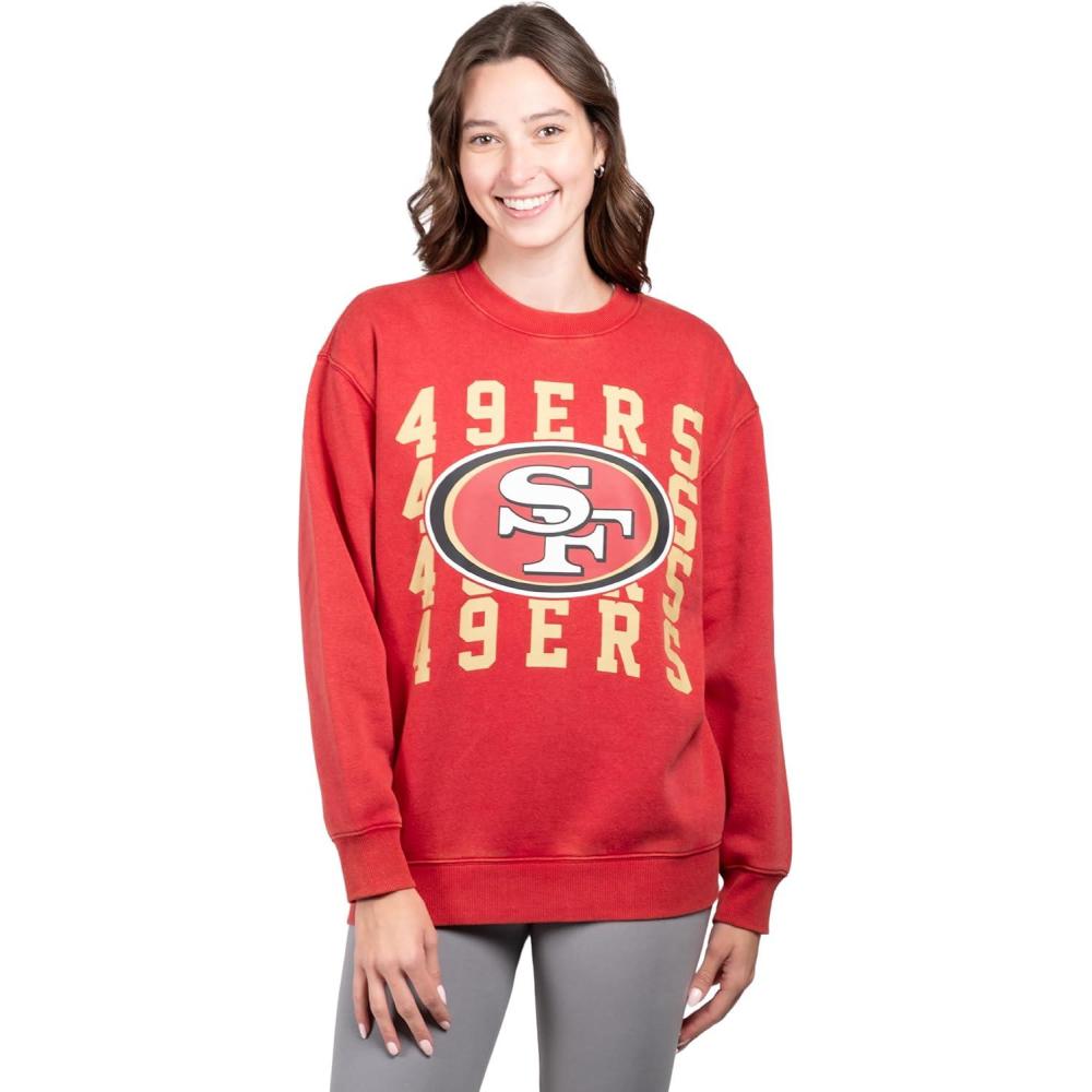 imageUltra Game Womens NFL Official Super Soft Oversized Cozy SweatshirtTeam Color 2