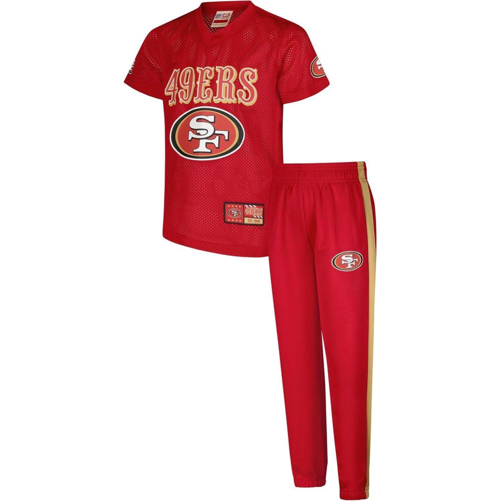 imageUltra Game Youth NFL Official Uniform Set  Includes Super Soft Jersey Pants Iron on Numbers ampamp Team Sticker SetTeam Color