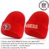 Ultra Game Adults NFL Official 2 Pack Super Soft Winter Beanie Knit Hats with Warm Touch Screen Gloves(Team Color)