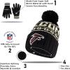 Ultra Game Adults NFL Official Super Soft Cable Knit Winter Beanie Knit Hat with Warm Touch Screen Gloves(Black)