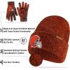 Ultra Game Adults NFL Official Super Soft Marl Knit Winter Beanie Knit Hat with Extra Warm Touch Screen Gloves(Team Color)