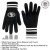 Ultra Game Adults NFL Official Super Soft Marled Winter Beanie Knit Hat With Warm Touch Screen Gloves(Black)