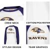 Ultra Game Adults NFL Official Super Soft Raglan Baseball Long Sleeve T-Shirt(2024 Edition)