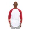 Ultra Game Adults NFL Official Super Soft Raglan Baseball Long Sleeve T-Shirt(White)