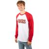 Ultra Game Adults NFL Official Super Soft Raglan Baseball Long Sleeve T-Shirt(White Updated)