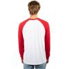 Ultra Game Adults NFL Official Super Soft Raglan Baseball Long Sleeve T-Shirt(White Updated)