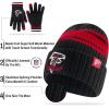 Ultra Game Adults NFL Official Super Soft Team Stripe Winter Beanie Knit Hat with Extra Warm Touch Screen Gloves(Team Color)