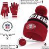 Ultra Game Adults NFL Official Super Soft Winter Beanie Knit Hat With Warm Touch Screen Gloves(Team Color 1)