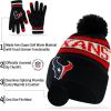 Ultra Game Adults NFL Official Super Soft Winter Beanie Knit Hat With Warm Touch Screen Gloves(Team Color)