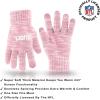Ultra Game Adults NFL Official Super Soft Winter Beanie Knit Hat with Warm Touch Screen Gloves(Pink)