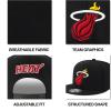 Ultra Game Men NBA Official Twill Snap Back Ultimate Black Baseball Cap Hat(Team Color)