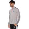 Ultra Game Men’s NBA Official Long Sleeve Active Quarter Zip Pullover T-Shirt(Heather Gray)
