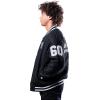 Ultra Game Men’s NFL Official Classic Varsity Coaches Jacket Coat(Black)