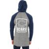 Ultra Game Mens NFL Official Fleece Hoodie Pullover Sweatshirt Henley(Chicago Bears)