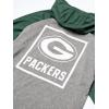 Ultra Game Mens NFL Official Fleece Hoodie Pullover Sweatshirt Henley(Green Bay Packers)
