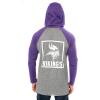 Ultra Game Mens NFL Official Fleece Hoodie Pullover Sweatshirt Henley(Minnesota Vikings)