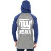 Ultra Game Mens NFL Official Fleece Hoodie Pullover Sweatshirt Henley(New York Giants)