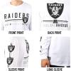 Ultra Game Men’s NFL Official Super Soft Supreme Long Sleeve T-Shirt(White)