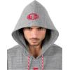 Ultra Game Mens NFL Official Super Soft Throwback Hoodie Sweatshirt(Gray Snow)
