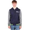 Ultra Game Men’s NFL Official Ultimate Full Zip Varsity Hoodie Sweatshirt Jacket(Seattle Seahawks)