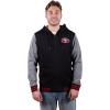 Ultra Game Men’s NFL Official Ultimate Full Zip Varsity Hoodie Sweatshirt Jacket(Team Color Black)