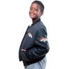 Ultra Game NFL Boys Classic Baseball Varsity Jacket(Charcoal)