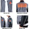 Ultra Game NFL Boys Classic Baseball Varsity Jacket(Heather Charcoal)