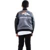 Ultra Game NFL Boys Classic Baseball Varsity Jacket(Heather Charcoal)
